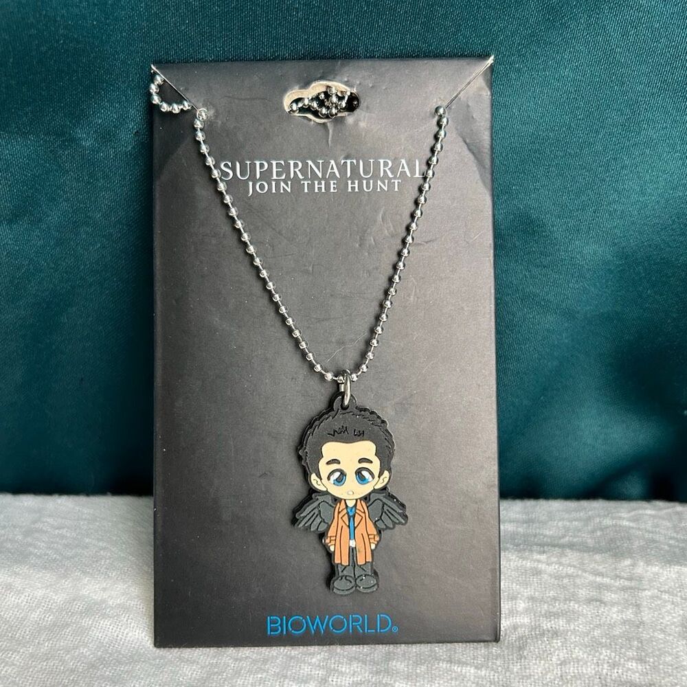 Bioworld Supernatural Join The Hunt Chibi Castiel Shot Bead Necklace NWT Hot Top